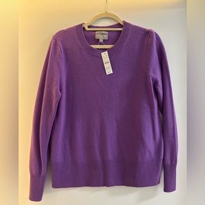 J Crew NWT Women’s Cashmere Purple Sweater